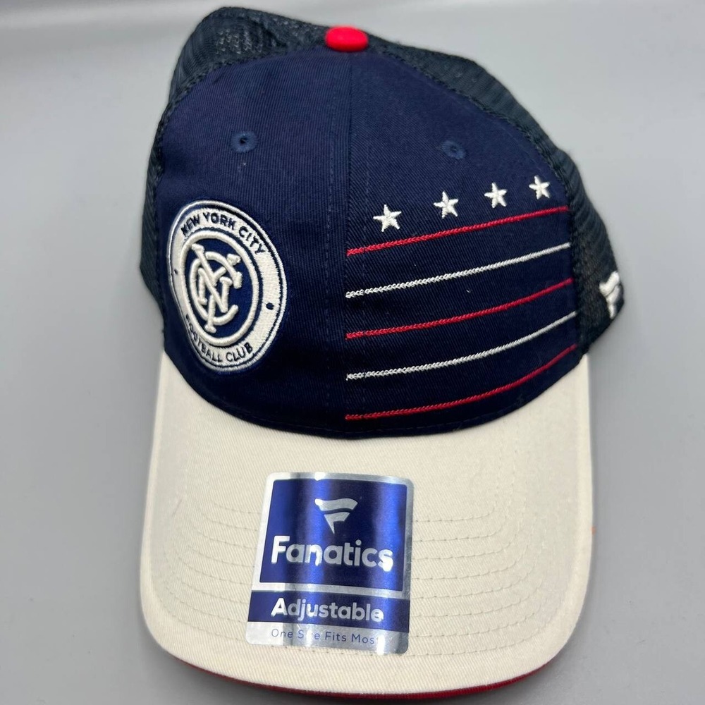 New York City FC MLS Trucker Hat Fanatics Snap Back Cap‎ Blue New Men